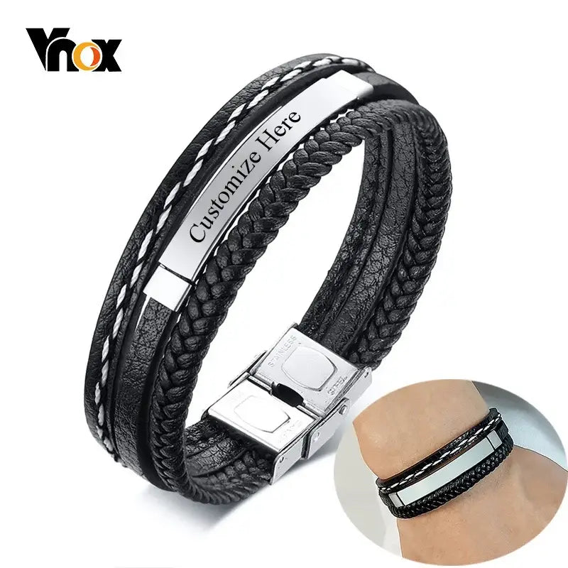 R&Z - Custom Multi Layer Leather Bracelte