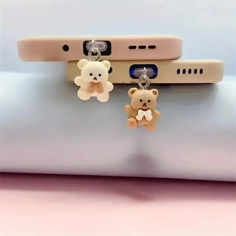 R&z - Cute Little Bear Phone Dust Plug Pendant for Phone - Electronics Accessories