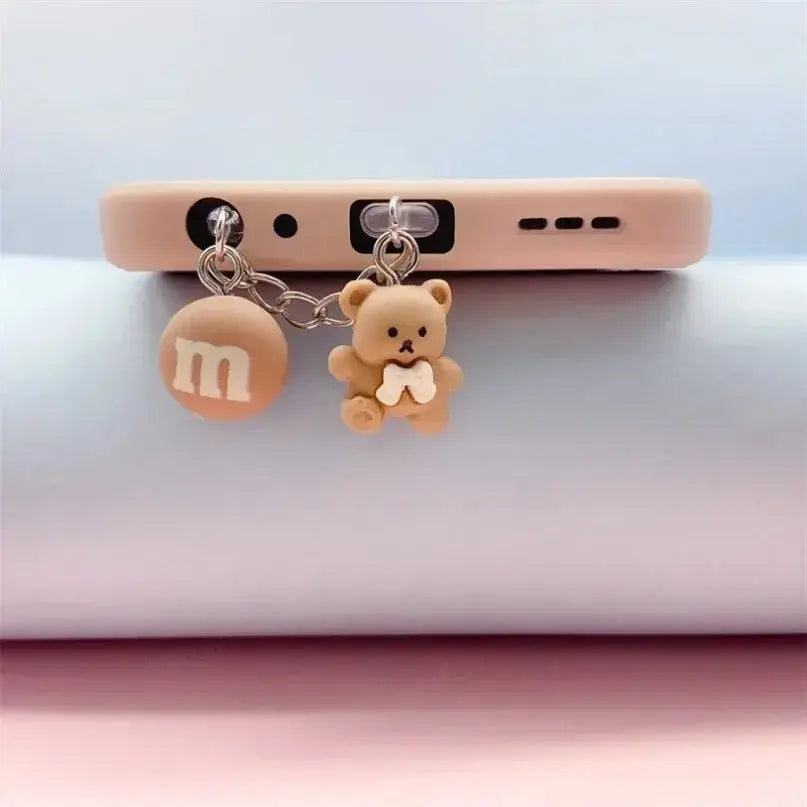 R&z - Cute Little Bear Phone Dust Plug Pendant for Phone - Electronics Accessories