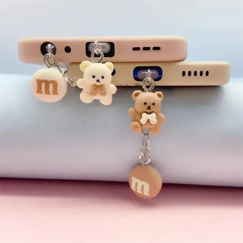 R&z - Cute Little Bear Phone Dust Plug Pendant for Phone - Electronics Accessories