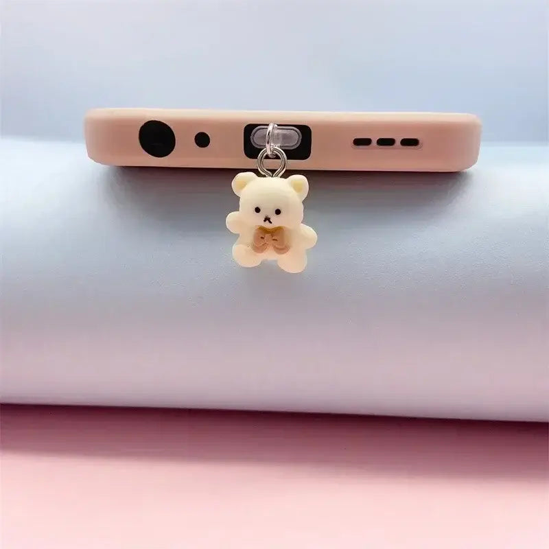 R&z - Cute Little Bear Phone Dust Plug Pendant for Phone - Electronics Accessories