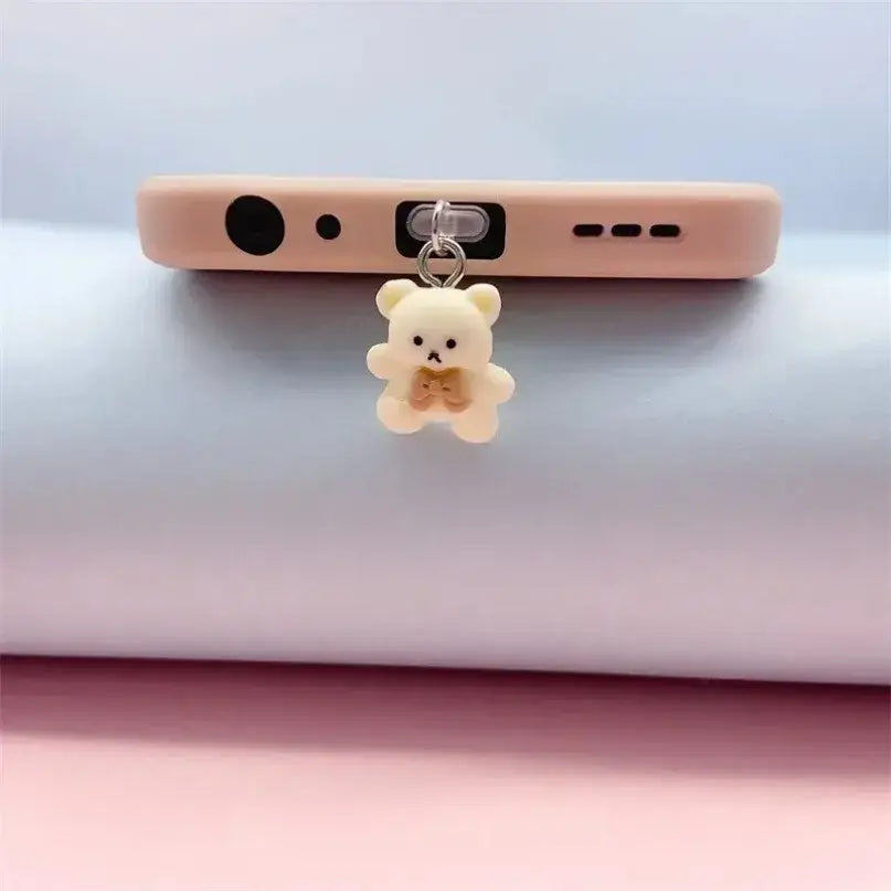 R&z - Cute Little Bear Phone Dust Plug Pendant for Phone - Electronics Accessories