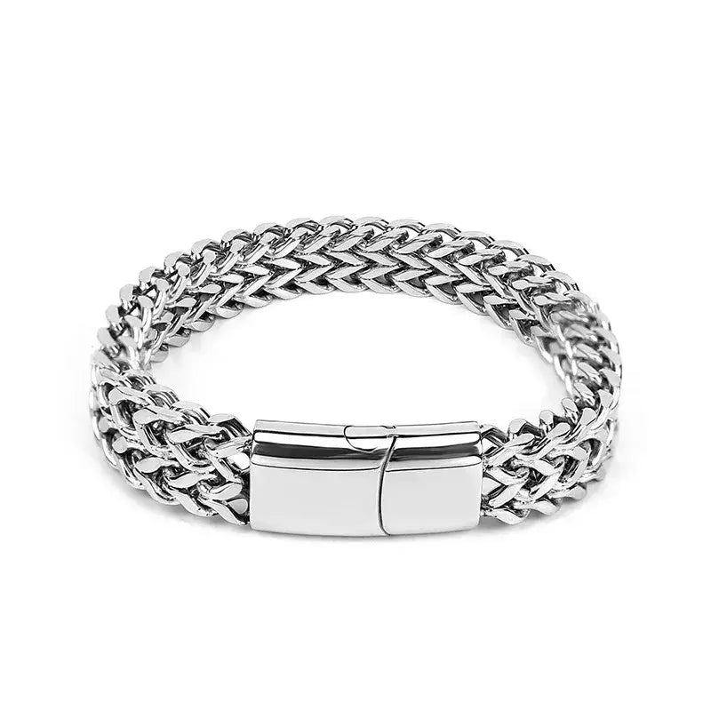 R&Z - Double Cuban Chain Magent Bracelte - 22cm / Custom Logo