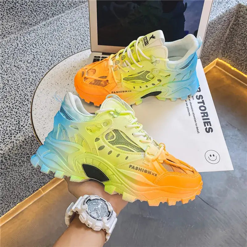 R&z - Fashion Casual Reflective Thick-soled Sneakers - ZL07 1 Color / 41