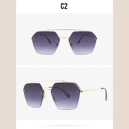 R&amp;z - Fashionable Dual-Bridge Sunglasses for Women - C2