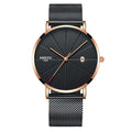 R&z - Fashionable Quartz Watches for Couples - All black with gold nails / One size - Executive Watches