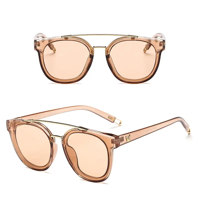 R&Z - Fashionable Women’s Oversized Sunglasses 2020 Trend - Champagne