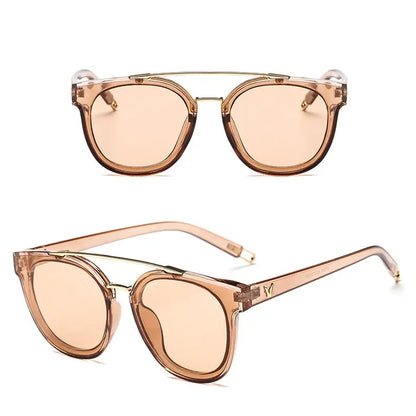 R&amp;Z - Fashionable Women’s Oversized Sunglasses 2020 Trend - Champagne