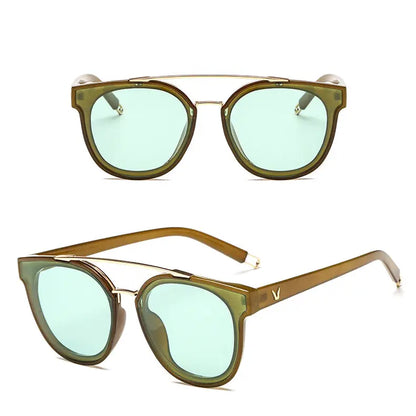 R&amp;Z - Fashionable Women’s Oversized Sunglasses 2020 Trend - Dark green