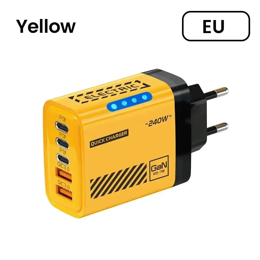 R&z - Fast Charging Charger For MacBook iPhone 17 16 15 Pro Samsung Xiaomi EU US Plug - Yellow EU