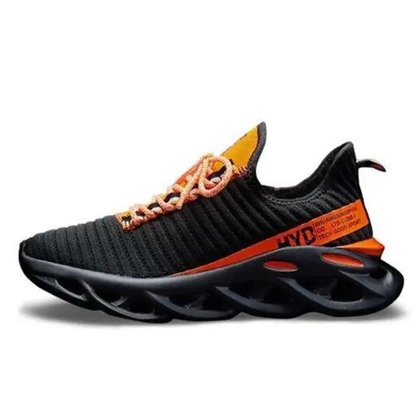 R&z - Flyknit Soft Sport Running Shoes - Orange black / 44