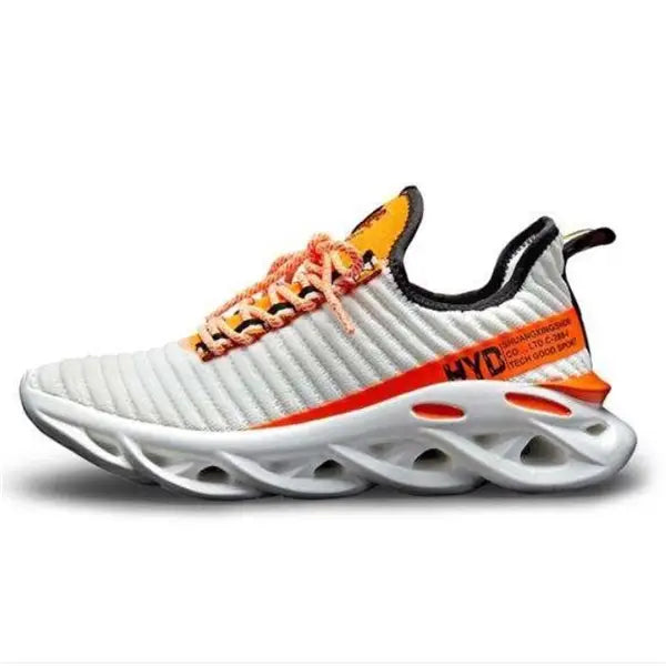 R&z - Flyknit Soft Sport Running Shoes - Orange white / 44