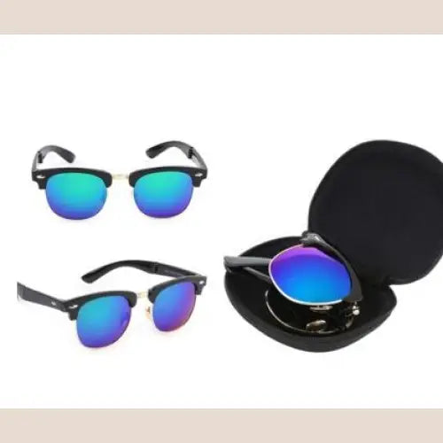 R&z - Folding Sunglasses with Case - Green