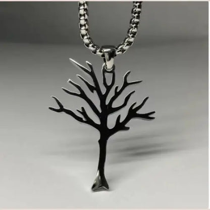 R&amp;Z - Fortune Tree Necklace - Steel Color