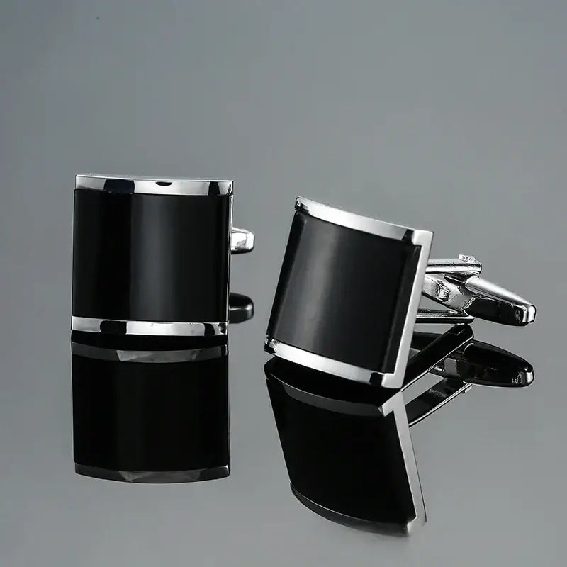 R&z - French shirt cufflinks Luxury Square Blue Red Crystal Zircon cuffs buttons business suit accessories jewelry