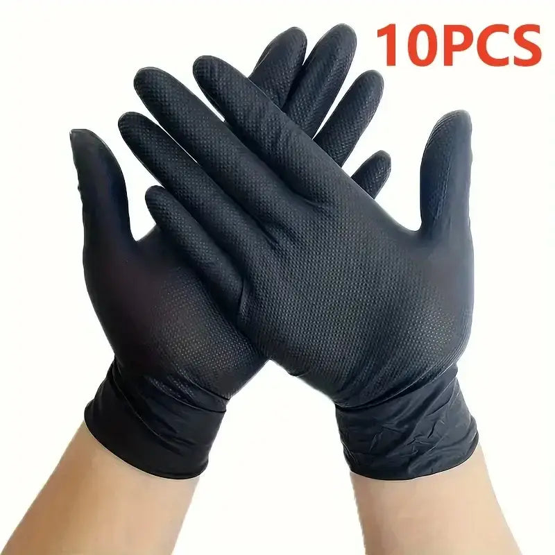 R&z - Gloves Disposable 8mil Raised Diamond Texture Gloves Mechanic Tattoo Safety Gloves