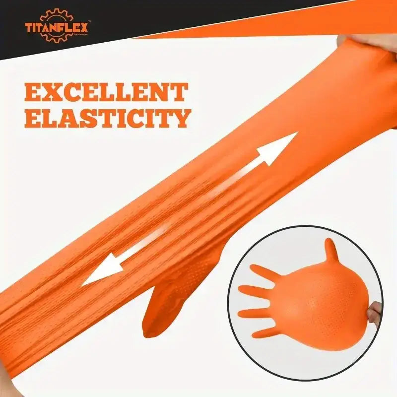 R&z - Gloves Disposable 8mil Raised Diamond Texture Gloves Mechanic Tattoo Safety Gloves