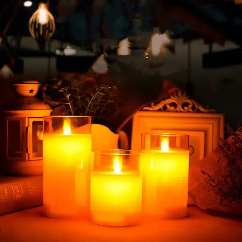 R&Z - golden UsB LED Pillar Candles