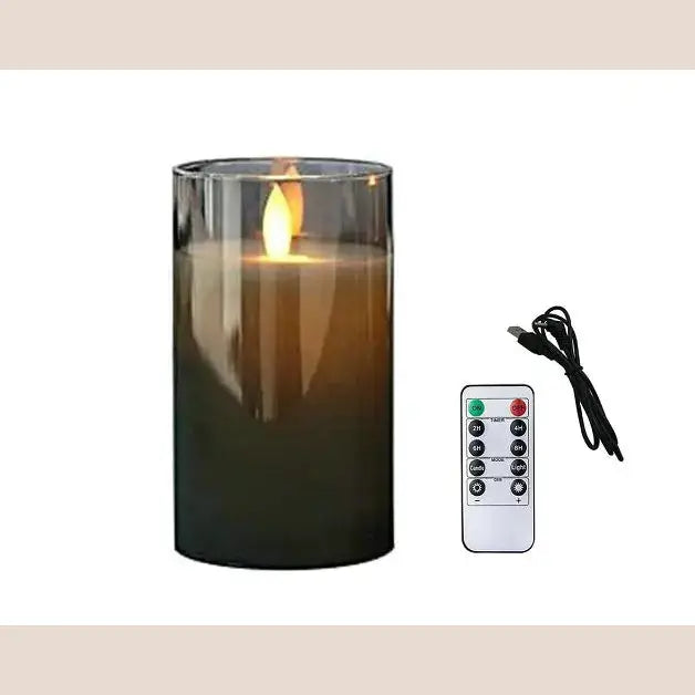 R&Z - golden UsB LED Pillar Candles