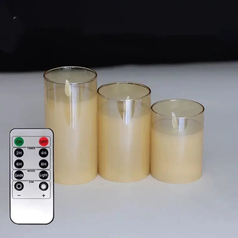 R&Z - golden UsB LED Pillar Candles