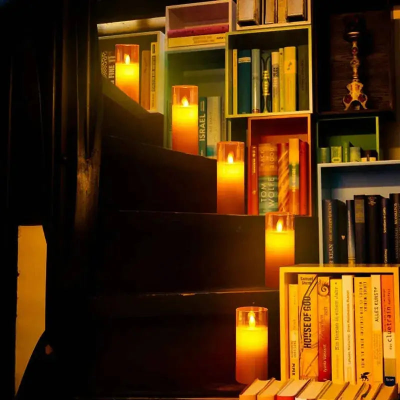 R&Z - golden UsB LED Pillar Candles