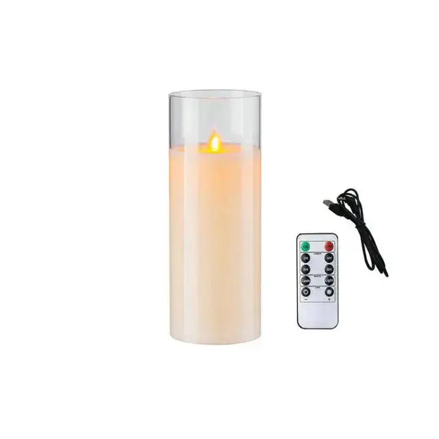R&Z - golden UsB LED Pillar Candles