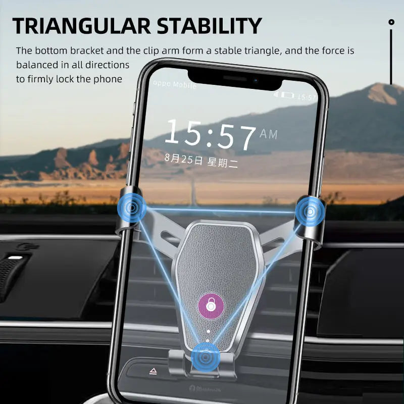 R&Z - Gravity Car Phone Holder - Black