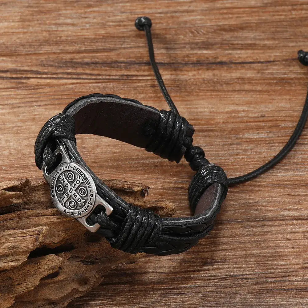 R&Z - Handmade Braided Leather Bracelets For Men & Women - Light Yellow Gold Color