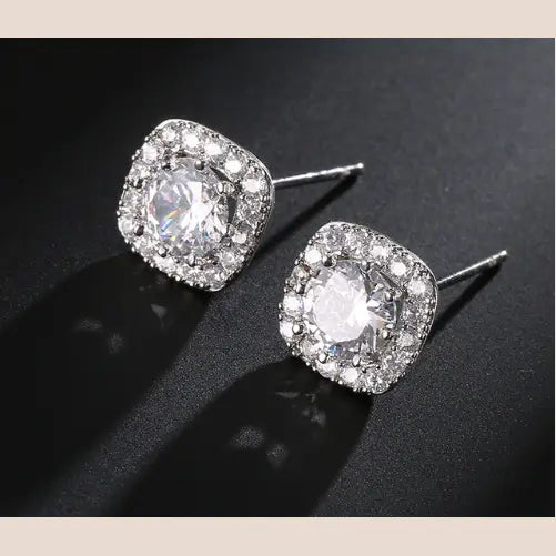R&z - Korean Style Classic Fashion Stud Earrings - White - R&z - Accessories