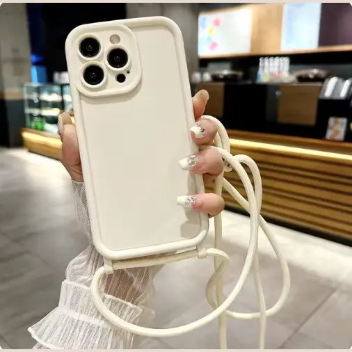 R&Z - Lanyard Case - H Beige / iPhone 14 Pro Max