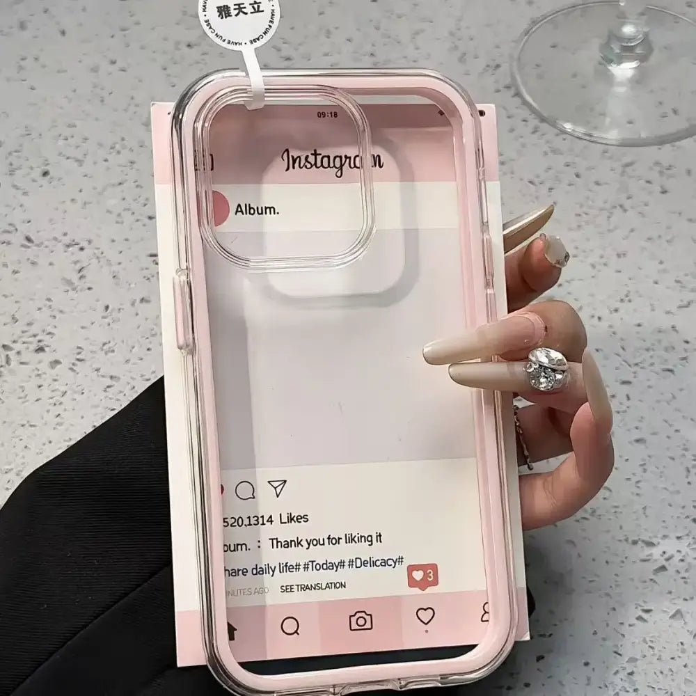 R&z - Luxury Candy Color Frame Clear Back Phone Case For iPhone 17 16 15 14 13 12 Pro Max 11 16PLUS 17 Acrylic