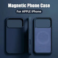 R&z - Luxury Silicone Magnetic Phone Case For iPhone 16 14 12 11 13 15 17 Pro Max - Dark Blue / For iPhone 15