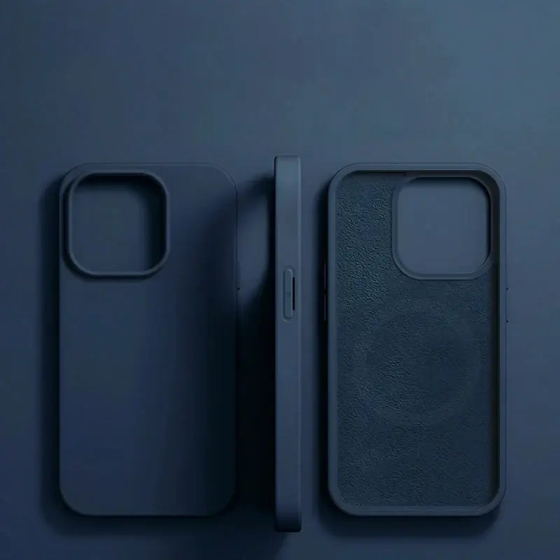R&z - Luxury Silicone Magnetic Phone Case For iPhone 16 14 12 11 13 15 17 Pro Max - Dark purple / For iPhone 16