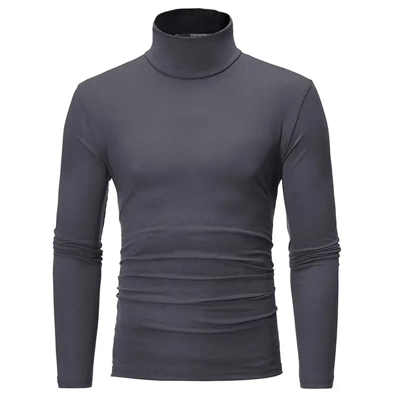 R&z - Men Winter Clothes Thermal Shirt Autumn Men’s Winter Tights High Neck Thin Slim Fit Long Sleeve T-shirt - Casual