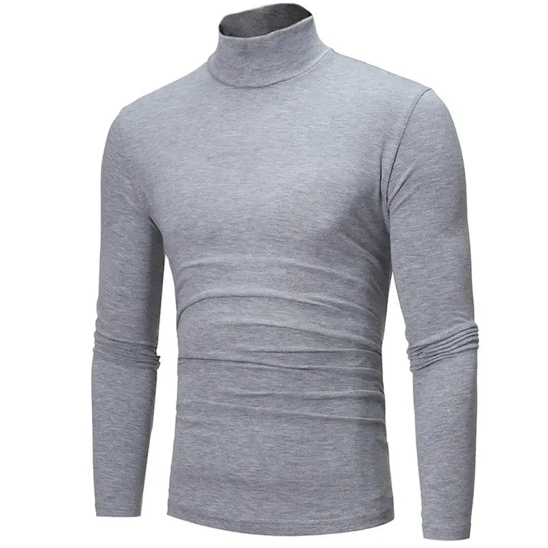 R&z - Men Winter Clothes Thermal Shirt Autumn Men’s Winter Tights High Neck Thin Slim Fit Long Sleeve T-shirt - Casual