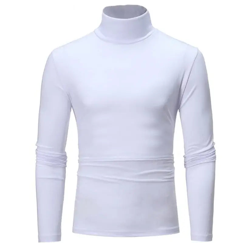R&z - Men Winter Clothes Thermal Shirt Autumn Men’s Winter Tights High Neck Thin Slim Fit Long Sleeve T-shirt - Casual
