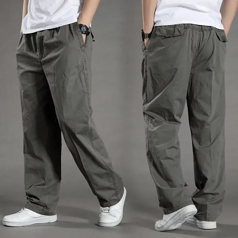 R&z - Men’s Cargo Pants Summer Spring Cotton - 1226 ArmyGreen / 5XL 115-120KG