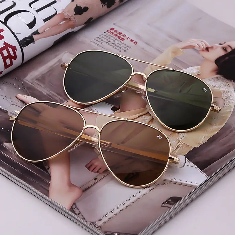 R&z - Men’s Fashion Sunglasses with Glass Lenses