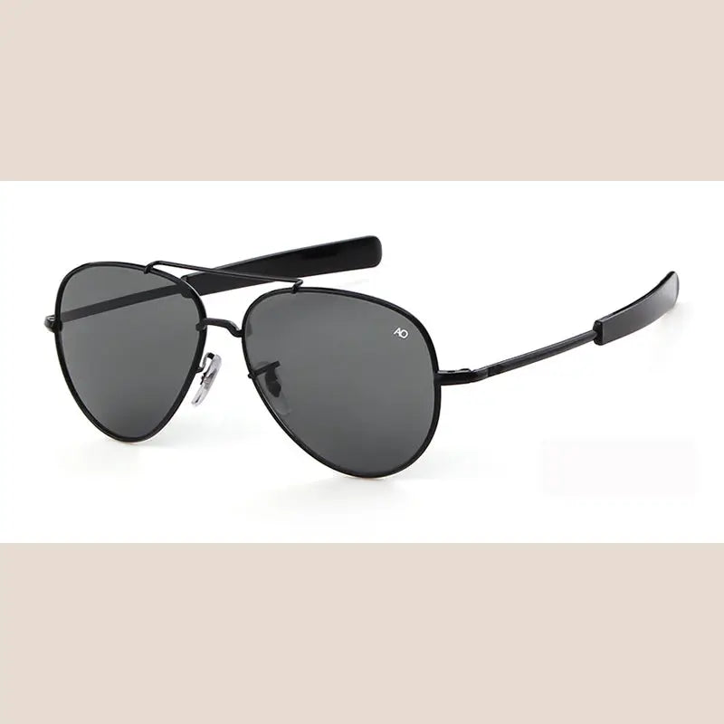 R&z - Men’s Fashion Sunglasses with Glass Lenses - Black frame gray sheet / C3