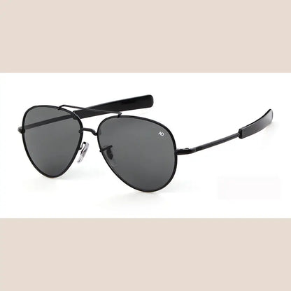 R&amp;z - Men’s Fashion Sunglasses with Glass Lenses - Black frame gray sheet / C3