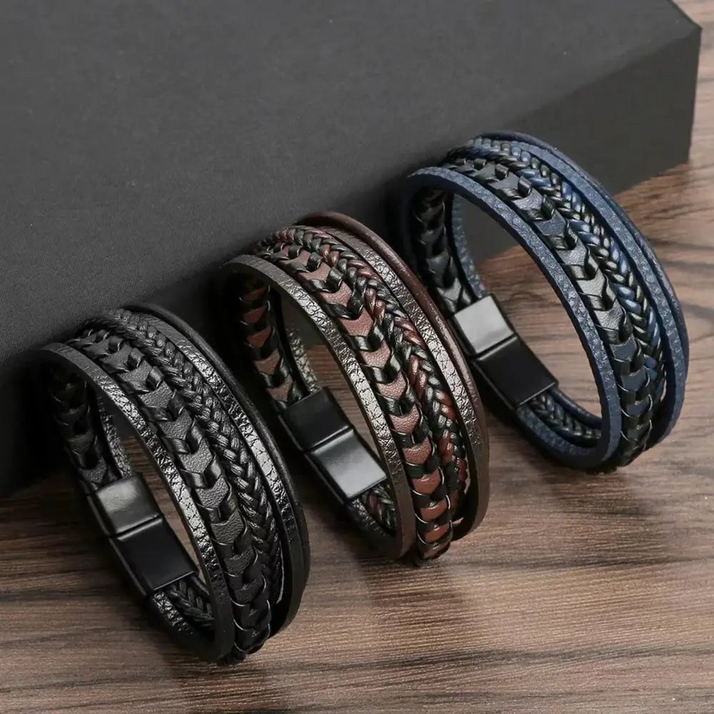 R&Z - Men’s Multi Layer Vintage Leather Bracelet