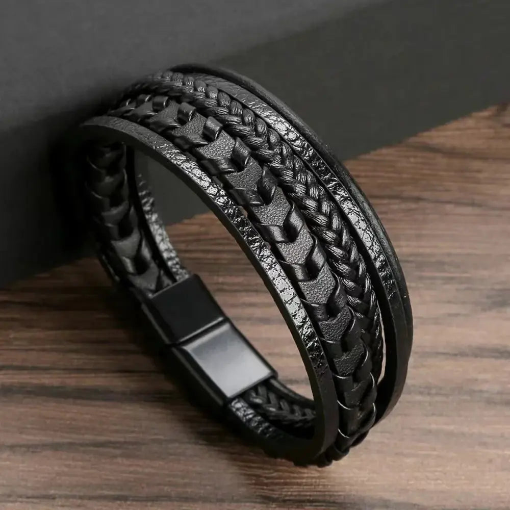 R&Z - Men’s Multi Layer Vintage Leather Bracelet