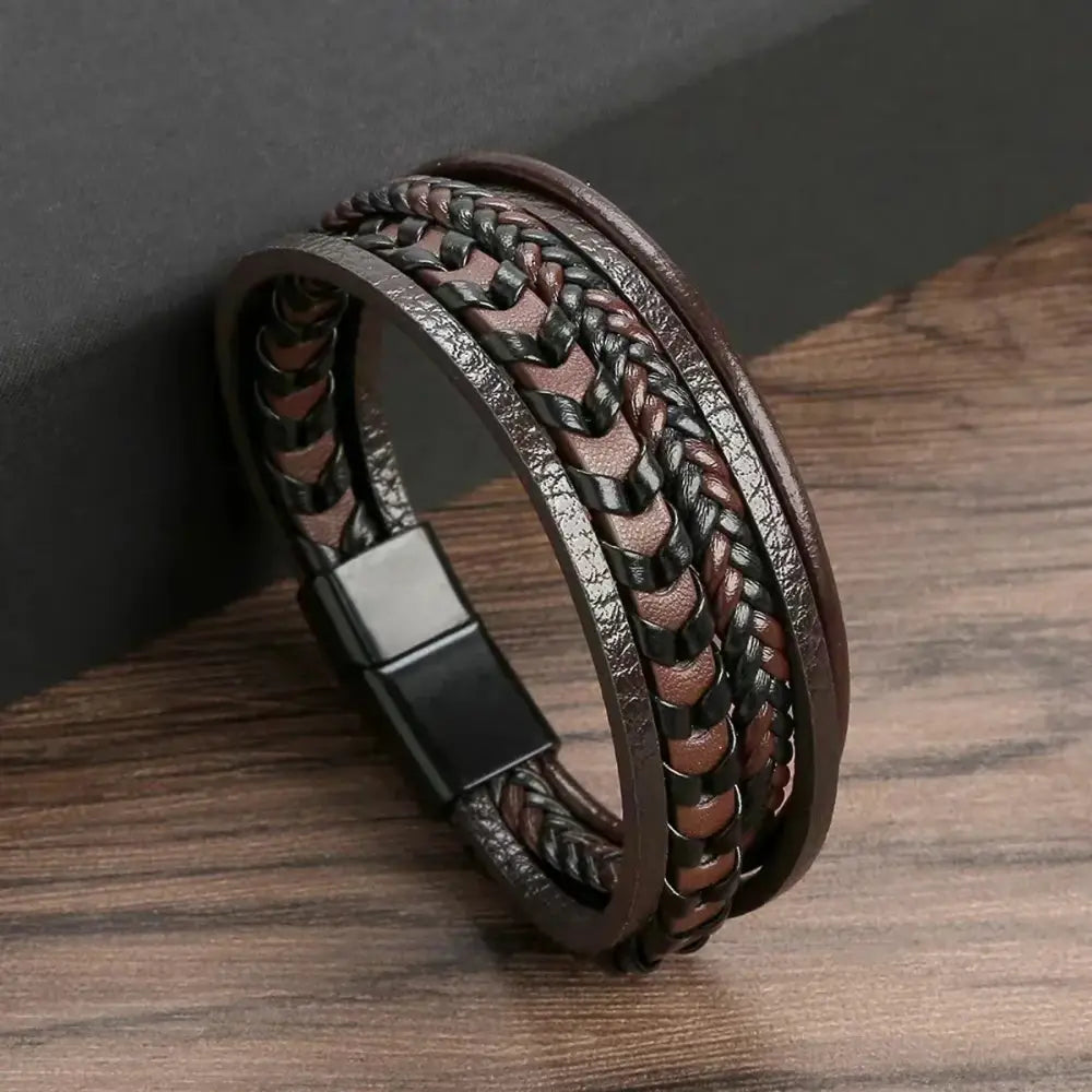 R&Z - Men’s Multi Layer Vintage Leather Bracelet