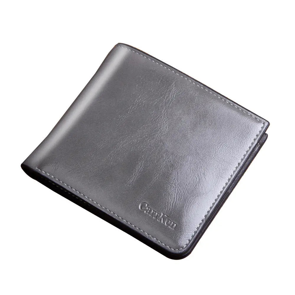 R&z - Men’s Short Zipper Wallet - Grey