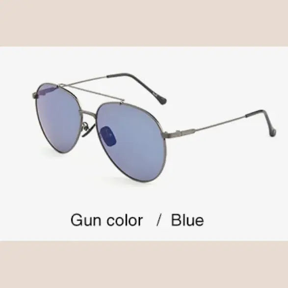 R&z - Metal Polarized Sunglasses W1189 - 1 / Gun color Blue