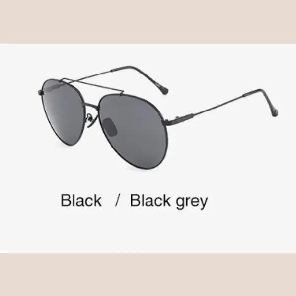 R&z - Metal Polarized Sunglasses W1189 - 4 / Black Black grey
