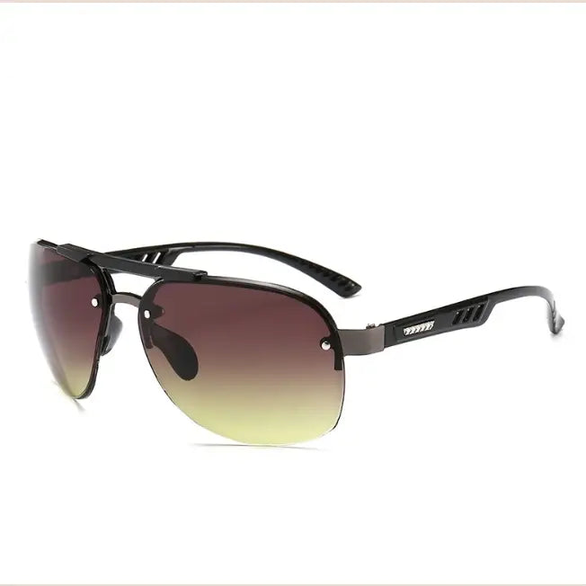 R&Z - Metal Sunglasses for Cycling and Fishing - Green gray