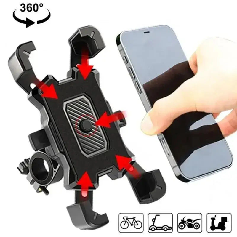R&z - Motorcycle MTB Phone Stand Bike Riding Accessory - black