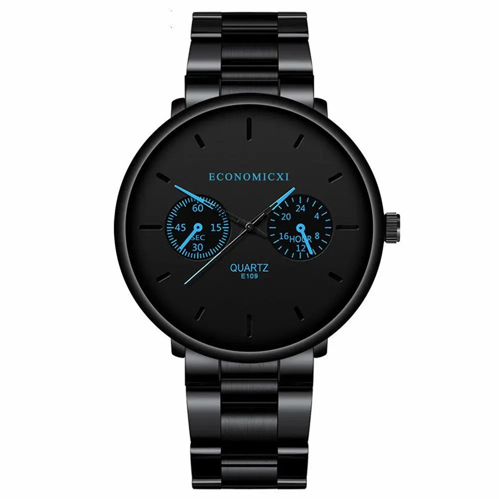 R&Z - Multifunctional Men’s Sports Watch with Steel Strap - Blue - Executive Watches