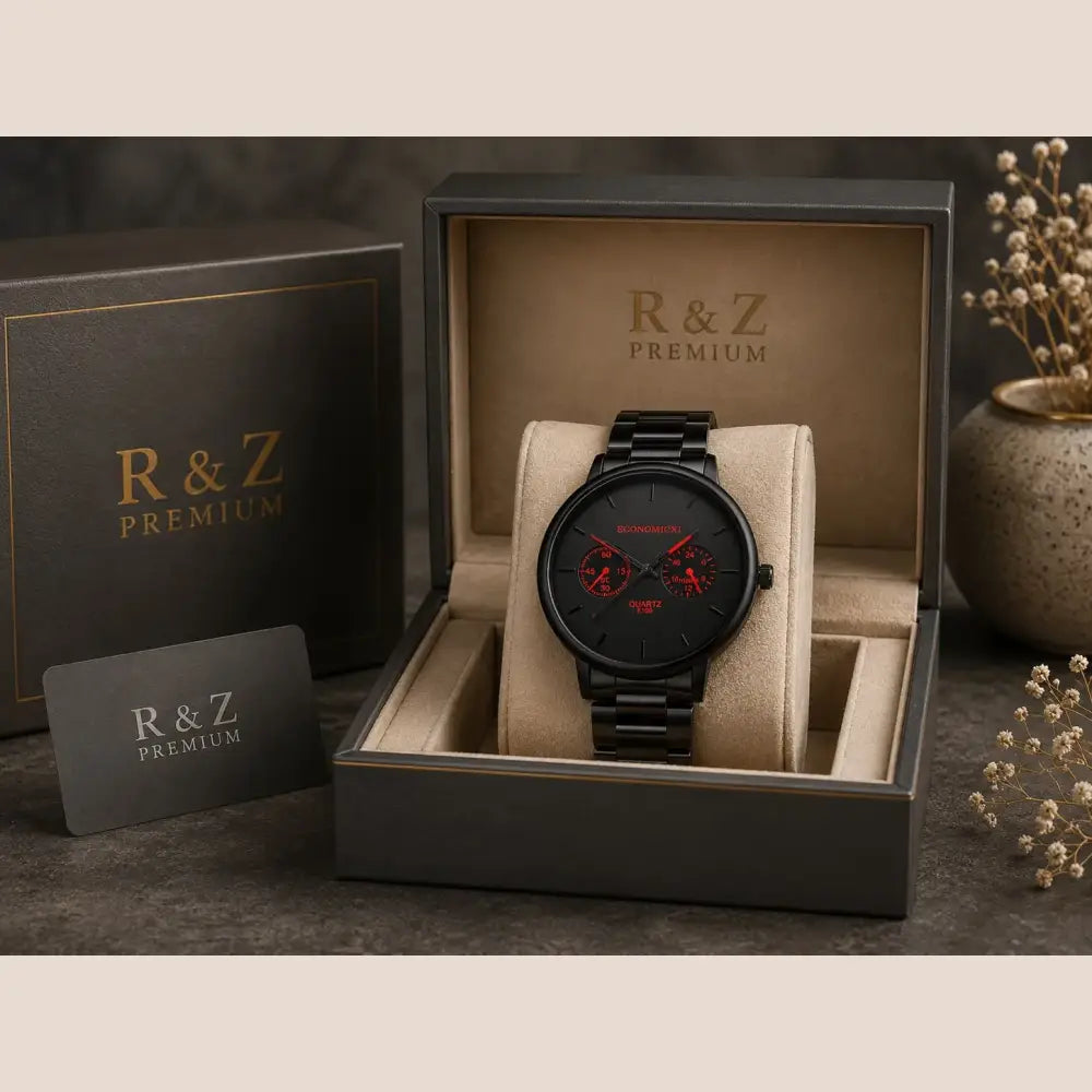 R&Z - Multifunctional Men’s Sports Watch with Steel Strap - Executive Watches